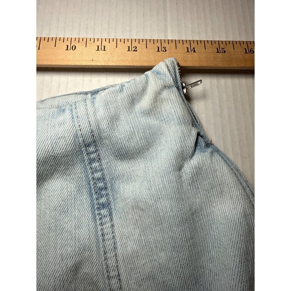 Zara ZW Collection High Waisted Balloon Leg Light Wash Pockets Jeans Size 4 - Picture 8 of 16